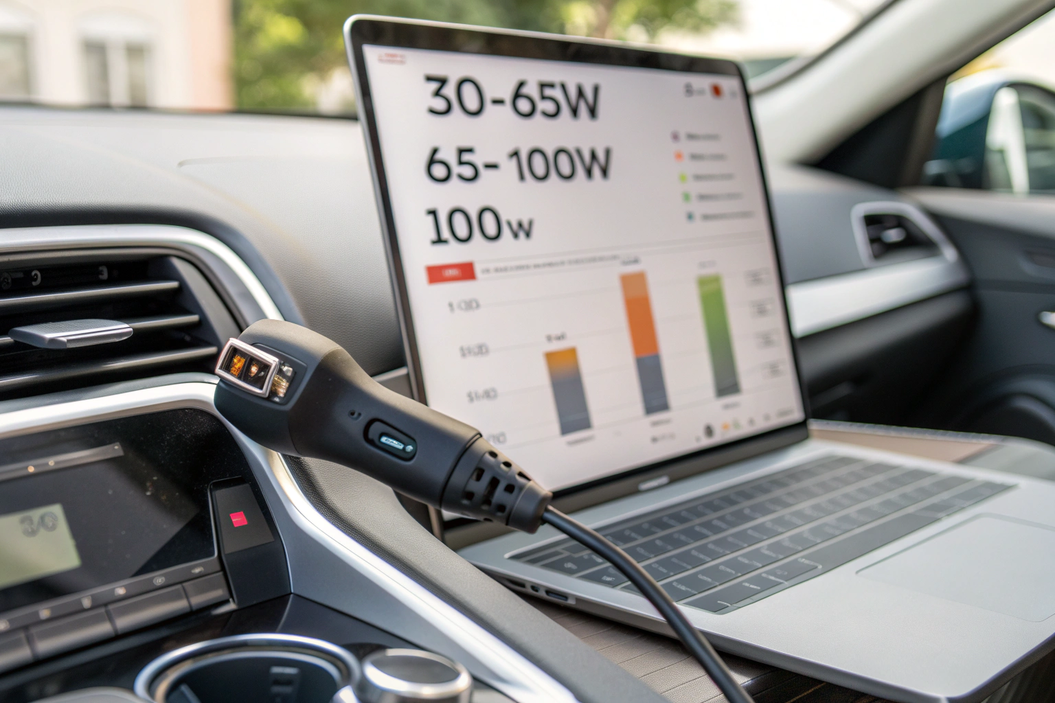 how many watts are needed to charge a laptop in a 