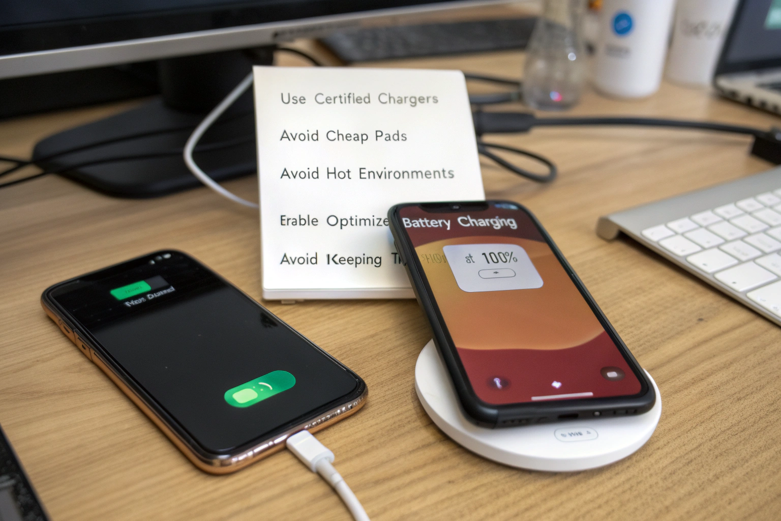 is it better to wireless charge your iphone or plu