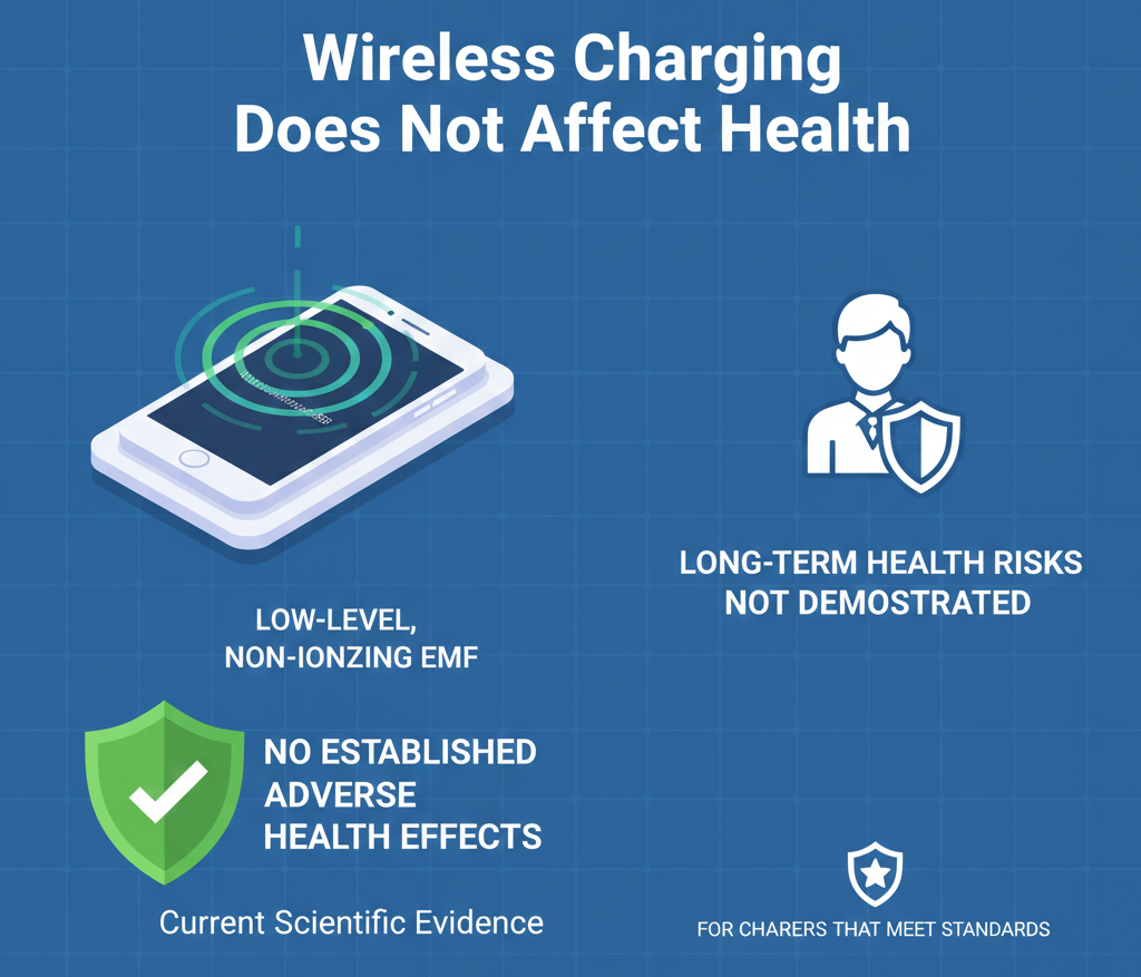 does wireless charging affect health non ionizing emf studies safety evidence
