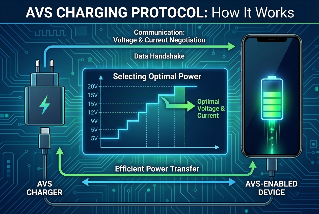 how does avs work charger device negotiation voltage levels