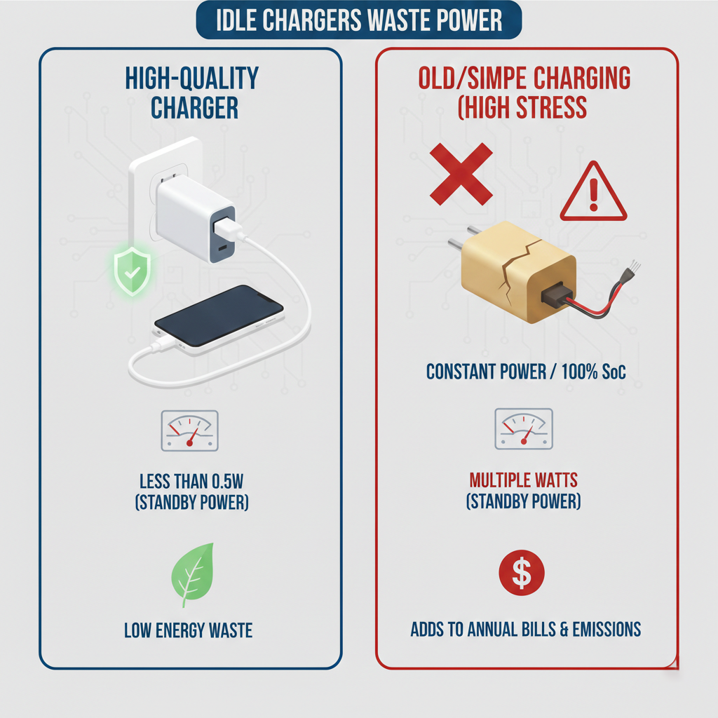 chargers consume standby power small but measurable modern vs cheap standby watts annua