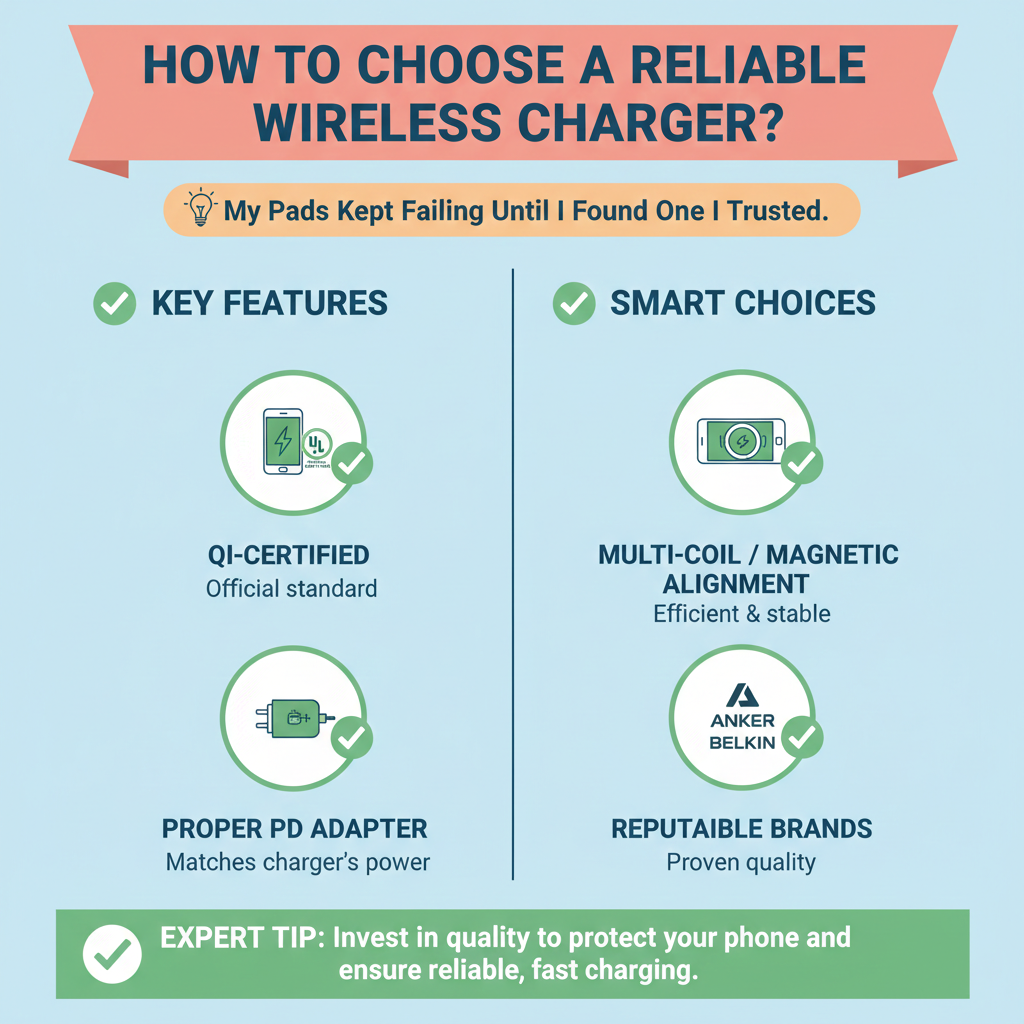 choose reliable wireless charger qi certified safety certifications multiple coils magnetic alignment