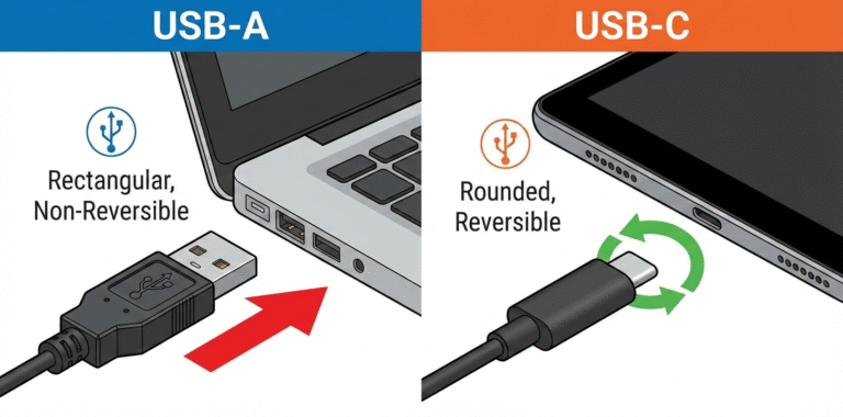 difference between usb a and c