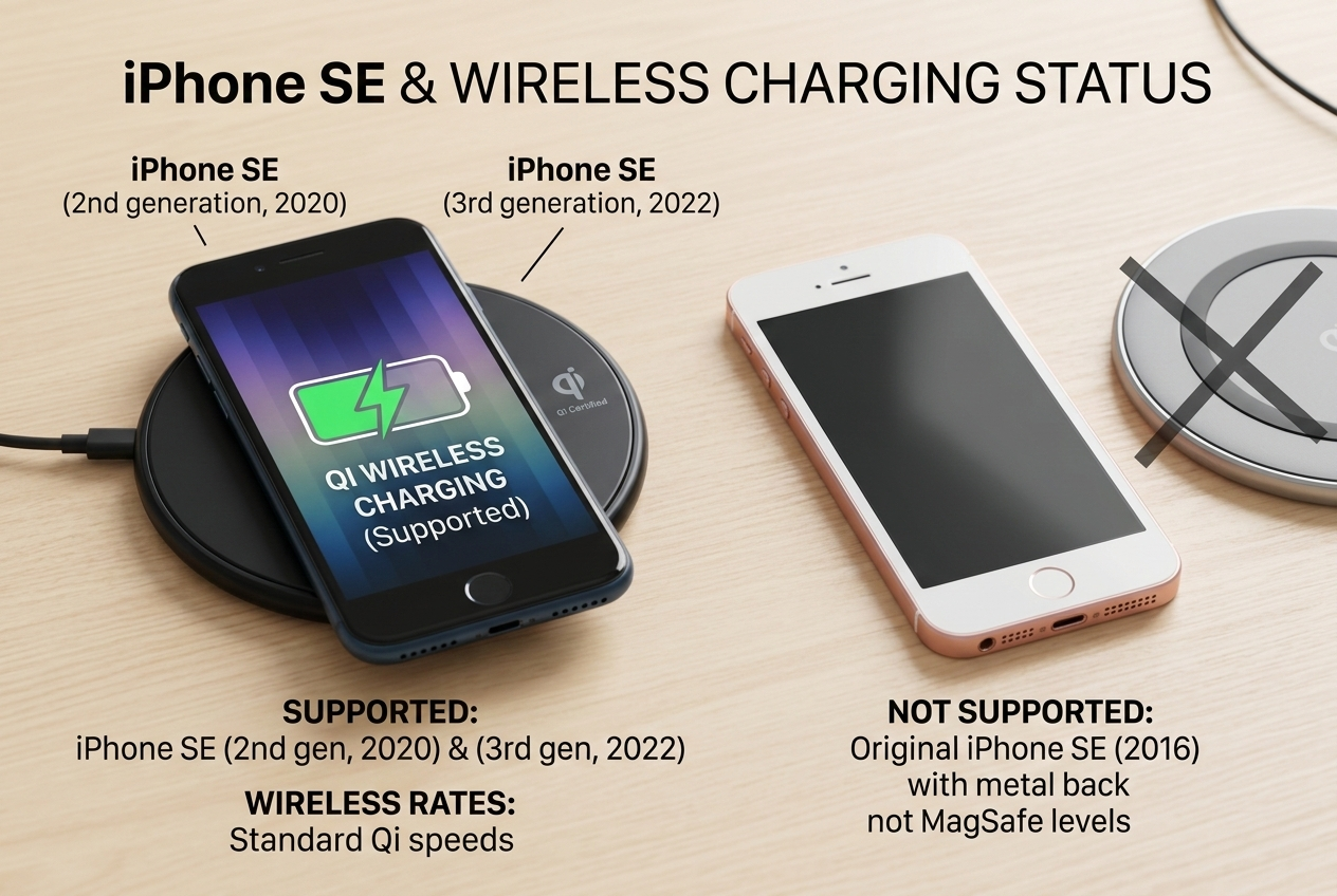 does iphone se have wireless charging qi support apple specs se 2020 se 2022