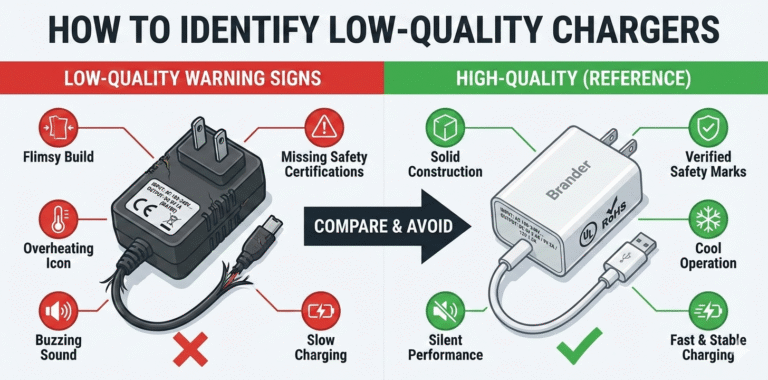 how to identify low quality chargers