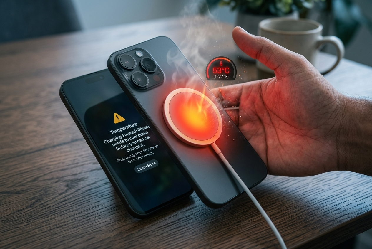 how hot is too hot magsafe charging temperature thresholds safety stop charging