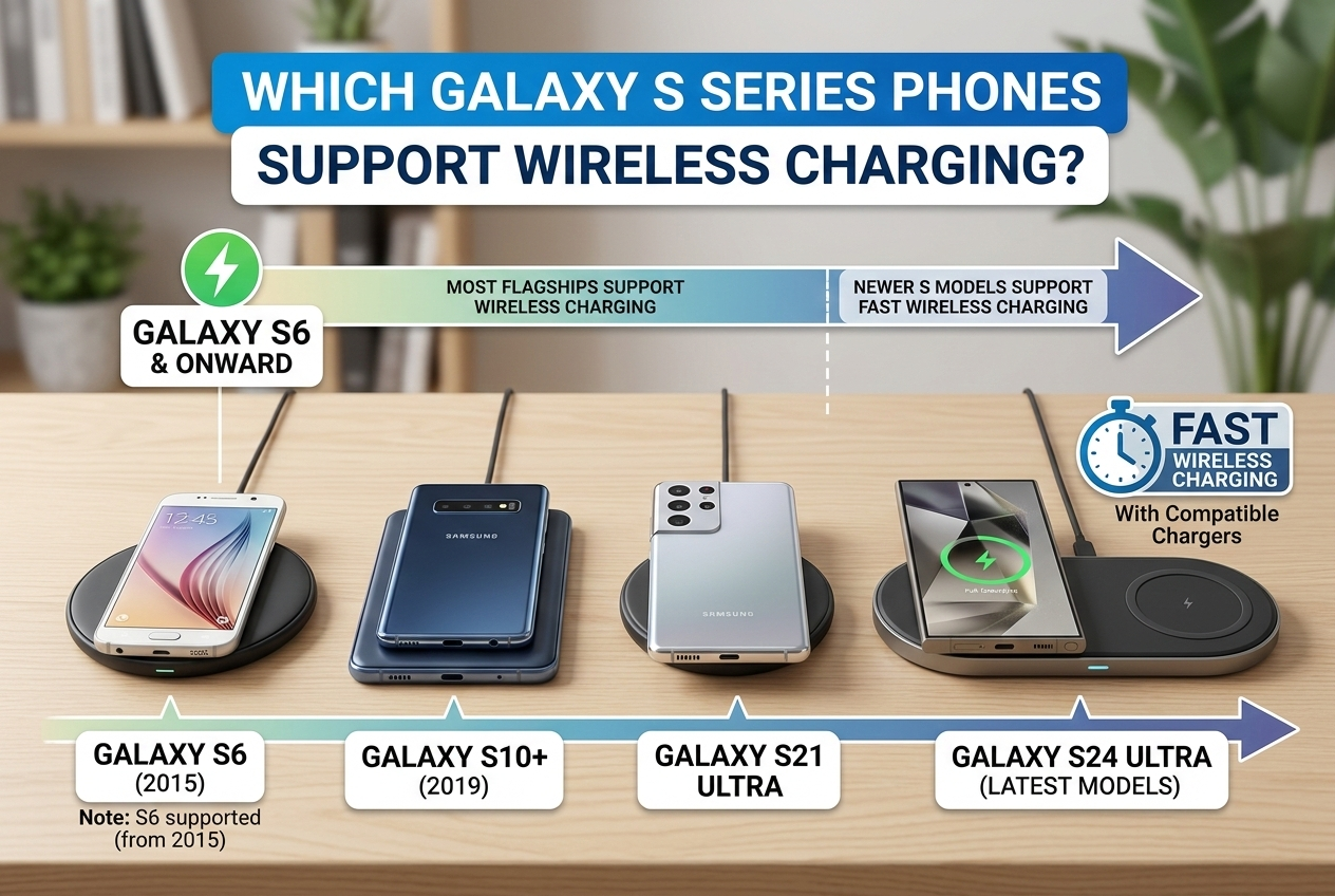 samsung galaxy s series wireless charging list s6 s7 s8 s9 s10 s20 s21 s22 s23 s24 fast wireless charging