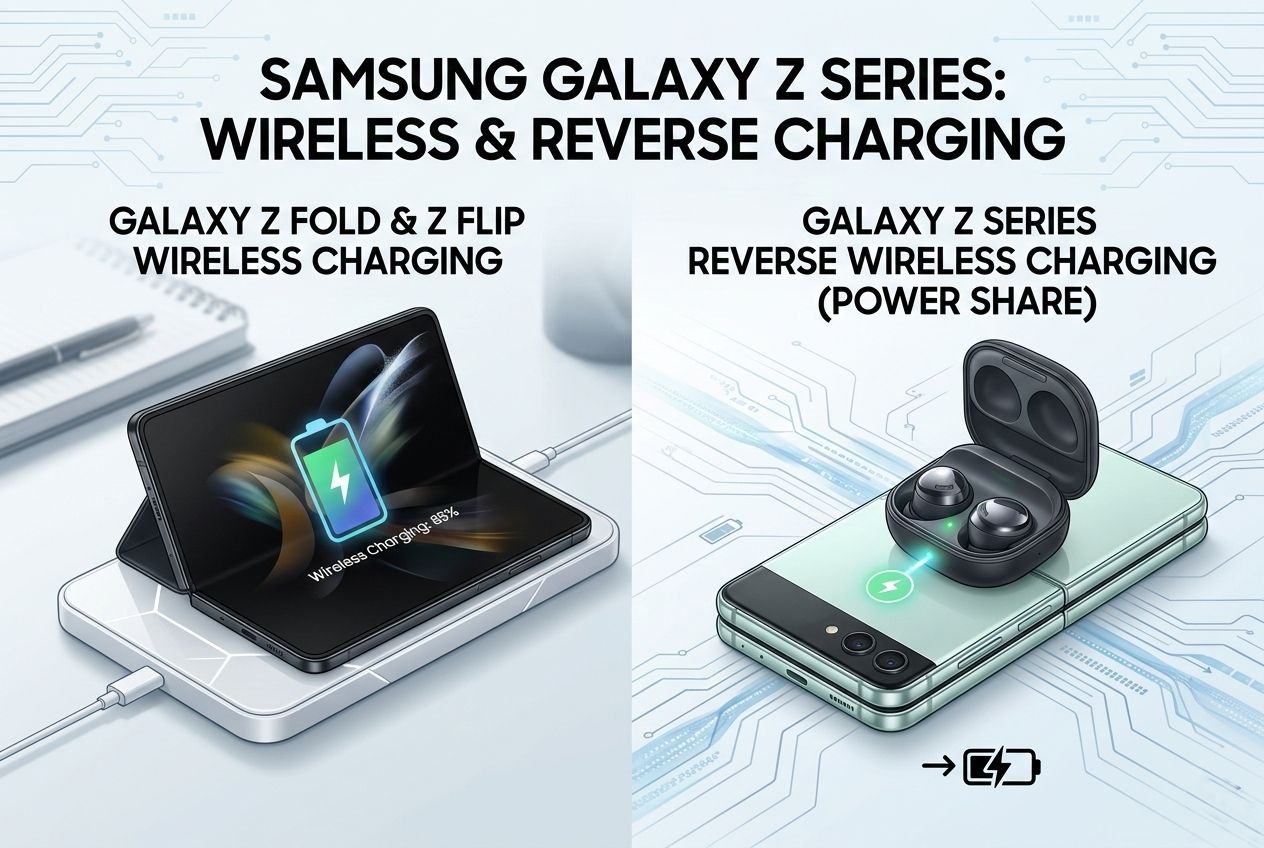 samsung galaxy z fold z flip wireless charging wireless powershare support list