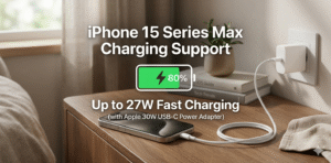 what is the highest wattage charging support for the iphone 15