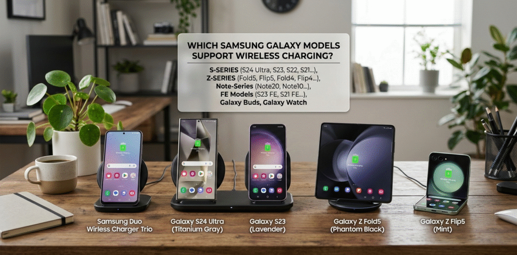 which samsung models support wireless charging