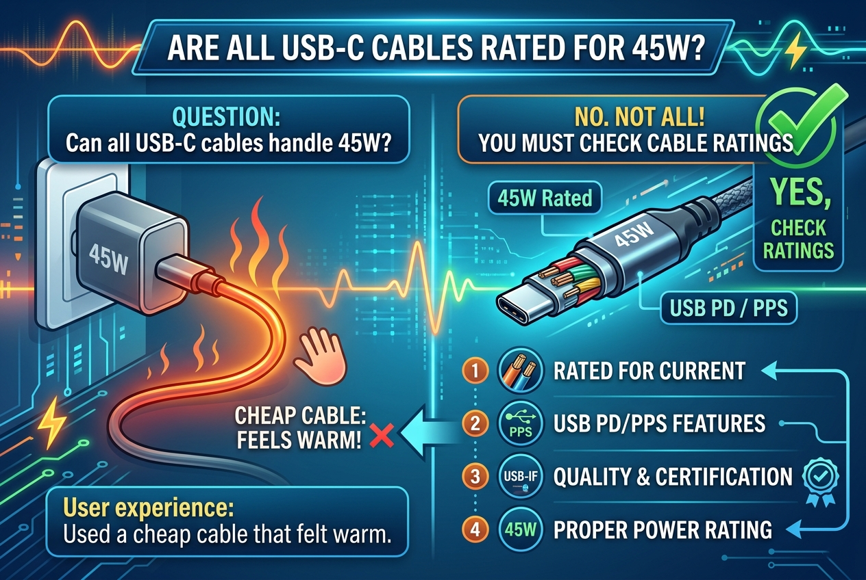 can all usb c cables handle 45w