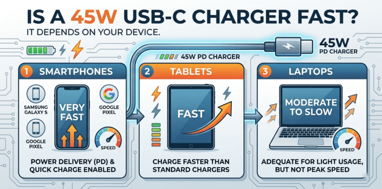 is a 45w usb c charger fast